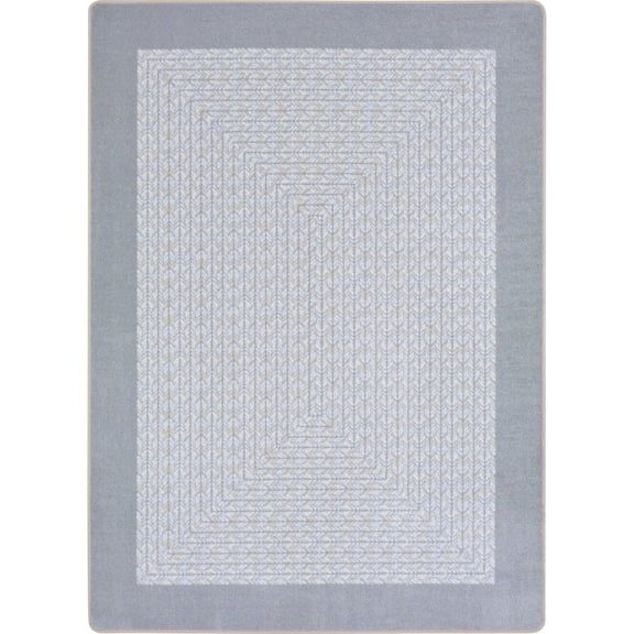 Joy Carpets Kid Essentials Like Home 7'8" x 10'9" Area Rug in Color Silver