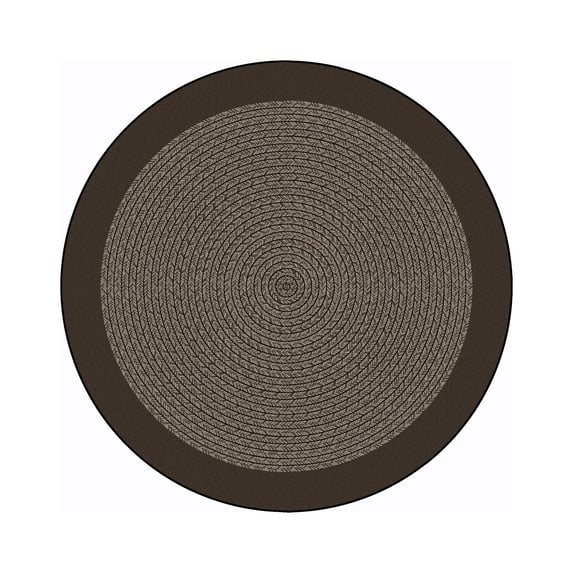 Like Home 5'4" Round Area Rug In Color Chocolate-Color:Chocolate,Material:Nylon