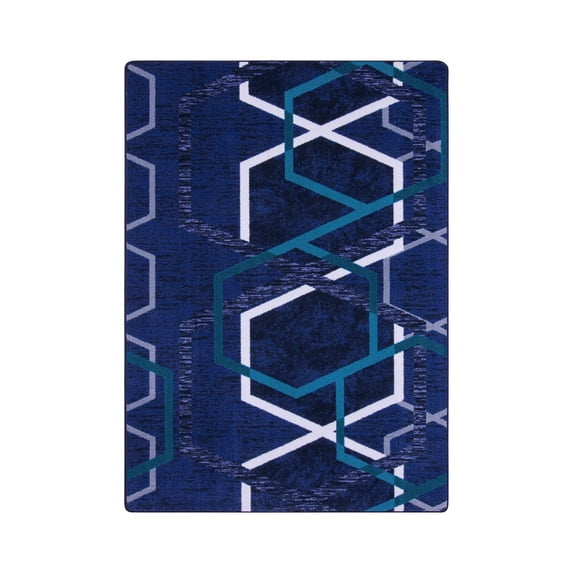 Double Helix 7'8" x 10'9" Area Rug In Color Violet-Color:Violet,Material:Nylon