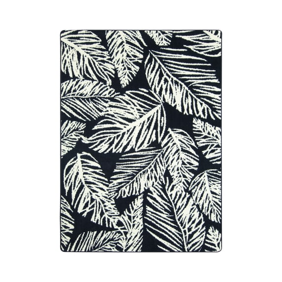 Cordova 5'4" x 7'8" Area Rug In Color Midnight-Color:Midnight Black,Material:Nylon