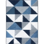 Joy Carpets 1998C 5 ft. 4 in. x 7 ft. 8 in. Stellium Area Rug Lapis