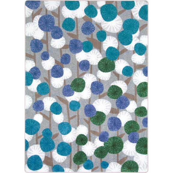 Joy Carpets First Take Posy Grove 5'4" x 7'8" Area Rug in Color Peacock