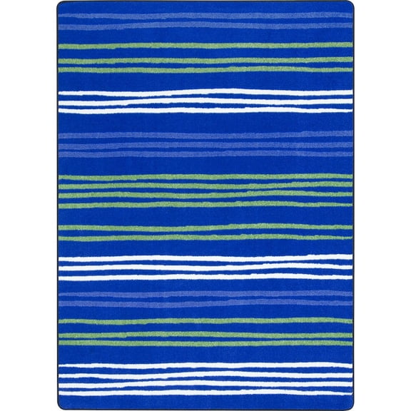 Joy Carpets Kid Essentials All Lined Up Seaglass 5'4" x 7'8"