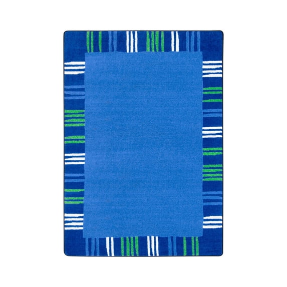 Seeing Stripes 5'4" x 7'8" Area Rug In Color Seaglass-Color:SeaGlass,Material:Nylon