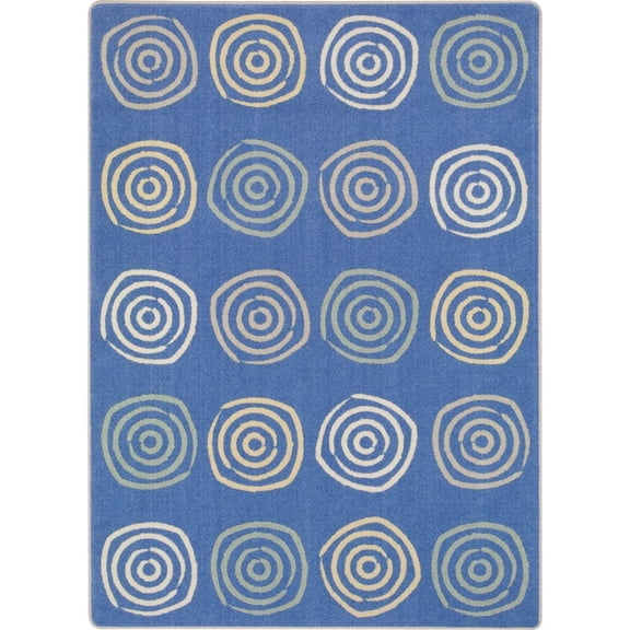Joy Carpets Kid Essentials Simply Swirls 5'4" x 7'8" Area Rug in Color Pastel