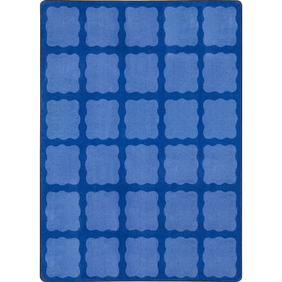 Joy Carpets Kid Essentials Simply Squares 7'8" x 10'9" Area Rug in Color Multi