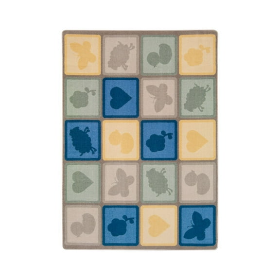 Cuddly Creatures 5'4" x 7'8" Area Rug In Color Multi-Color:Multi,Material:Nylon