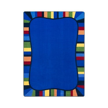Joy Carpets 2017D-01 Colorful Accents Rectangle Area Area Rug  Rainbow - 7 ft. 8 in. x 10 ft. 9 in.