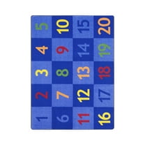 Joy Carpets Kid Essentials Time to Count Multi 5'4" x 7'8"