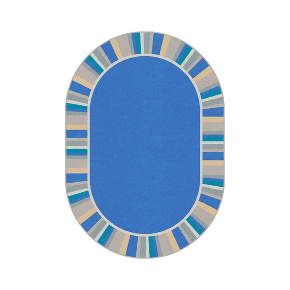 Off the Cuff 3'10" x 5'4" Oval Area Rug In Color Light Blue-Color:Light Blue,Material:Nylon