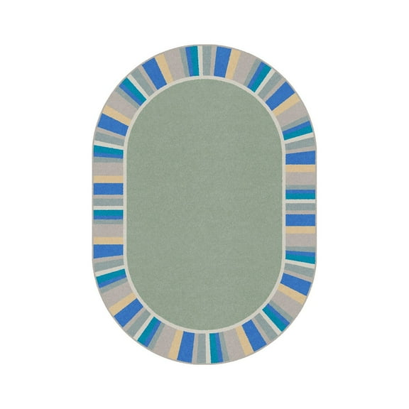 Off the Cuff 3'10" x 5'4" Oval Area Rug In Color Sage-Color:Sage,Material:Nylon