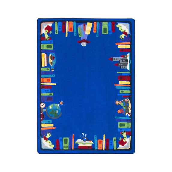 Joy Carpets Kid Essentials Discovery Books Multi 5'4" x 7'8"