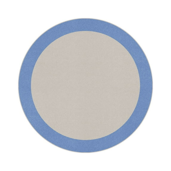 Easy Going 5'4" Round Area Rug In Color Light Blue-Color:Light Blue,Material:Nylon