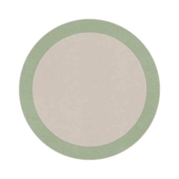 Easy Going 5'4" Round Area Rug In Color Sage-Color:Sage,Material:Nylon