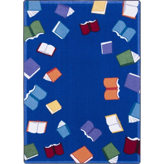 Joy Carpets Kid Essentials Fly Away with Reading 7'8" x 10'9" Area Rug in Color Multi