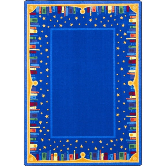 Joy Carpets Kid Essentials Magic of Reading 5'4" x 7'8" Area Rug in Color Multi