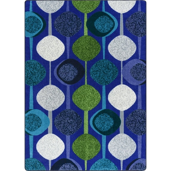 Joy Carpets Kid Essentials String Along 7'8" x 10'9" Area Rug in Color Violet