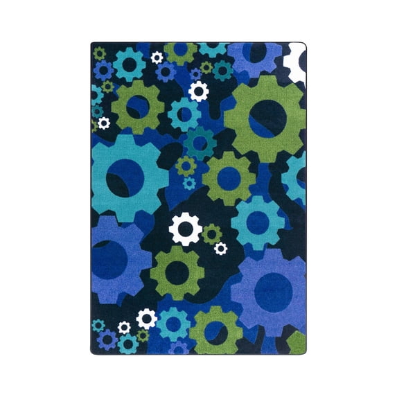 Joy Carpets 2071B-02 3 ft. 10 in. x 5 ft. 4 in. Shifting Gears Children Area Rug Violet