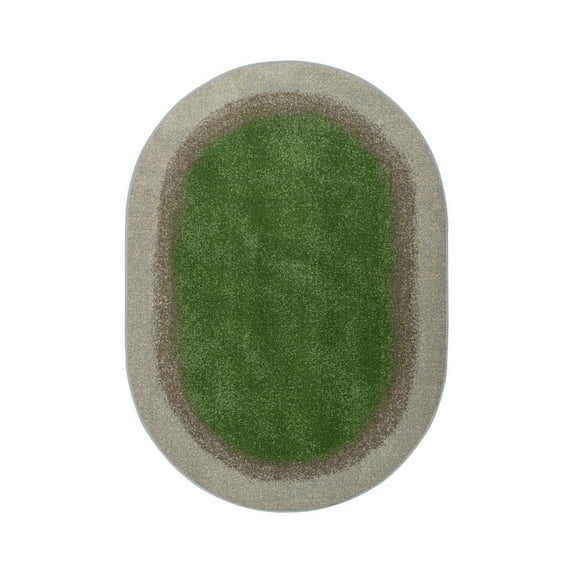 Grounded 5'4" x 7'8" Oval Area Rug In Color Meadow-Color:Meadow,Material:Nylon