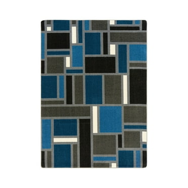 Joy Carpets 2077D-01 7 ft. 8 in. x 10 ft. 9 in. Matilda Area Rug  Sapphire