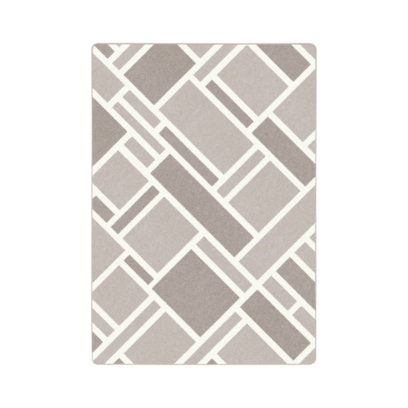 Modern Dove Geometric Area Rug - Joy Carpets-Color:Dove,Material:Nylon