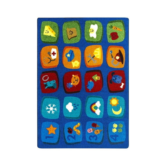Discovery Blocks 7'8" x 10'9" Area Rug In Color Multi-Color:Multi,Material:Nylon