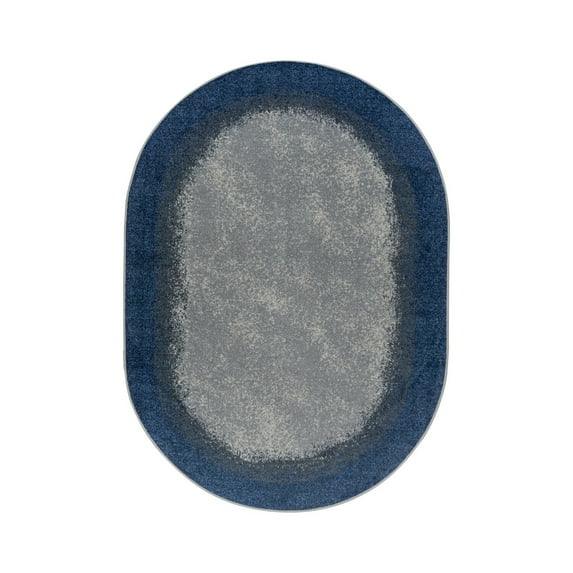 Urban Edges 7'8" x 10'9" Oval Area Rug In Color Marine-Color:Marine,Material:Nylon