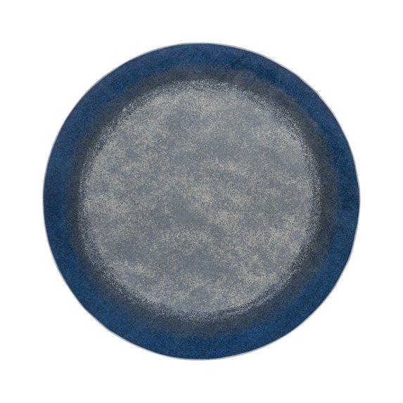 Urban Edges 5'4" Round area rug in color Marine
