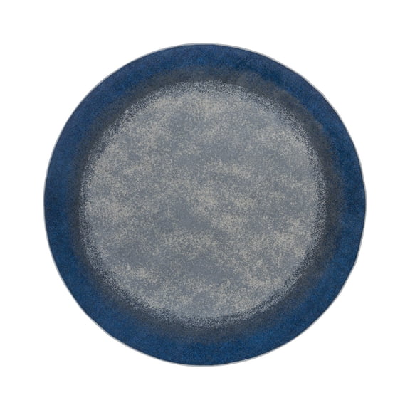 Urban Edges 5'4" Round Area Rug In Color Marine-Color:Marine,Material:Nylon