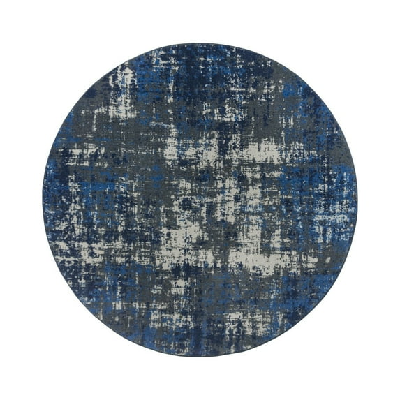Joy Carpets 2087E-02 7 ft. 7 in. Terra Mae Children Round Rug Marine
