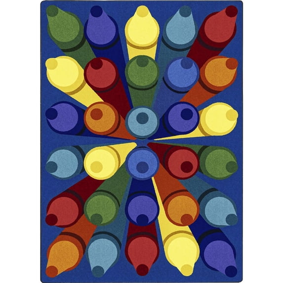 Joy Carpets Kid Essentials Colorific 7'8" x 10'9" Area Rug in Color Multi