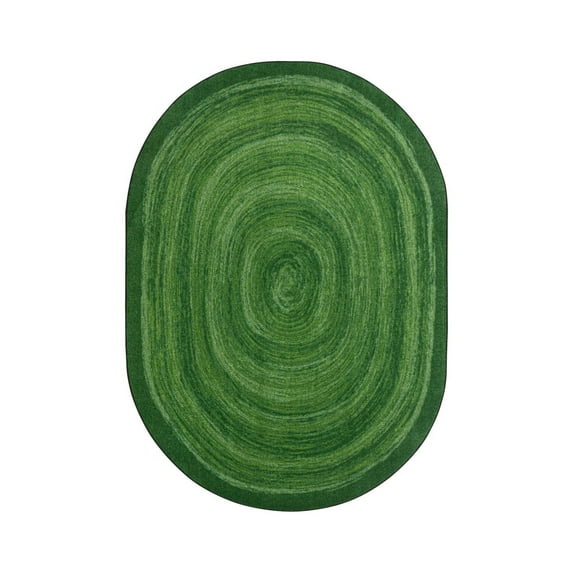 Feeling Fun 5'4" x 7'8" Oval Area Rug In Color Green-Color:Green,Material:Nylon