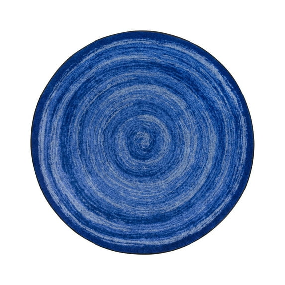 Feeling Fun 5'4" Round Area Rug In Color Blue-Color:Blue,Material:Nylon