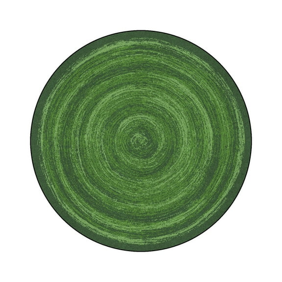 Feeling Fun 5'4" Round Area Rug In Color Green-Color:Green,Material:Nylon