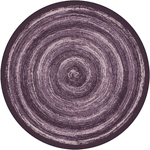Joy Carpets Kid Essentials Feeling Fun 13'2" Round Area Rug in Color Purple