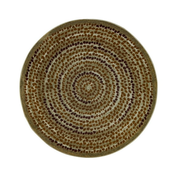 Peaceful Pebbles 5'4" Round Area Rug In Color Terracotta-Color:Terracotta,Material:Nylon