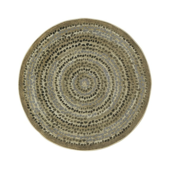 Joy Carpets Peaceful Pebbles 13'2" Round area rug in color Stone