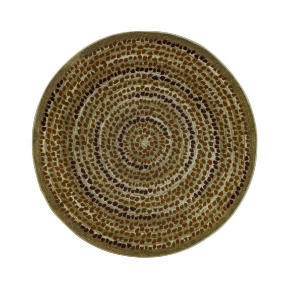 Peaceful Pebbles 13'2" Round Area Rug In Color Terracotta-Color:Terracotta,Material:Nylon
