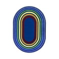thumbnail image 1 of Rainbow Rings 7'8" x 10'9" Oval Area Rug In Color Multi-Color:Multi,Material:Nylon, 1 of 1