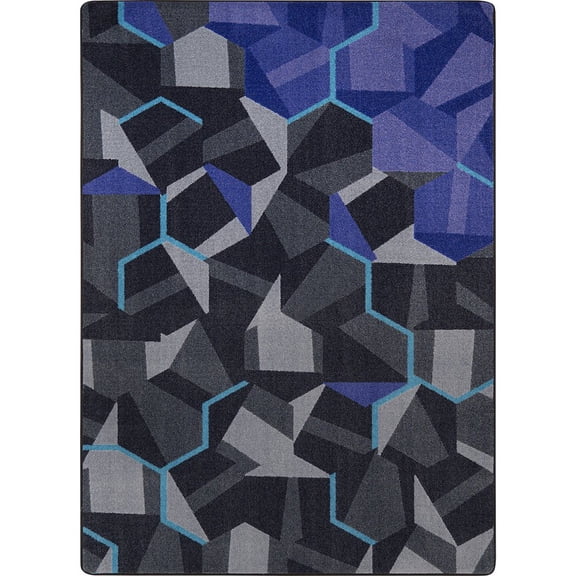 Joy Carpets Kid Essentials Stealth 7'8" x 10'9" Area Rug in Color Violet