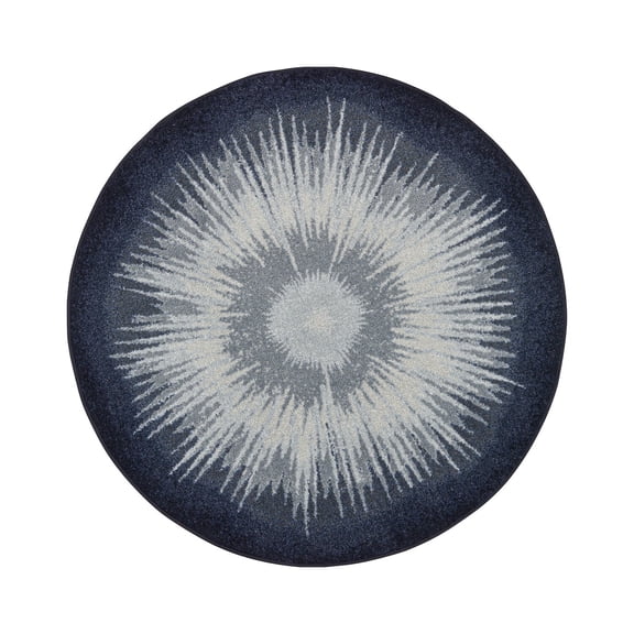 Rare Earth 5'4" Round Area Rug In Color Night Sky