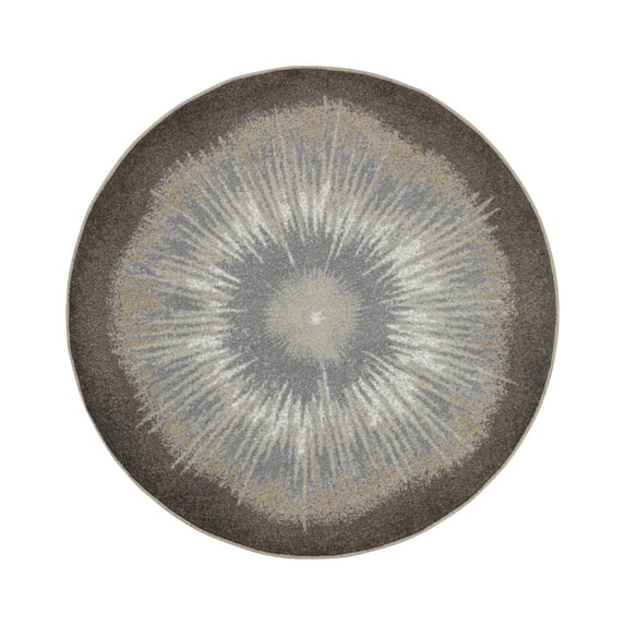 Rare Earth 5'4" Round Area Rug In Color Woodland