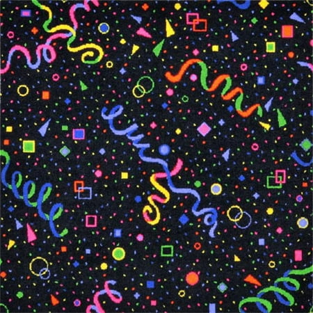 Joy Carpets 36R 12 x 6 ft. Neon Lights Rectangle Celebration Fluorescent Area Rug Multicolor