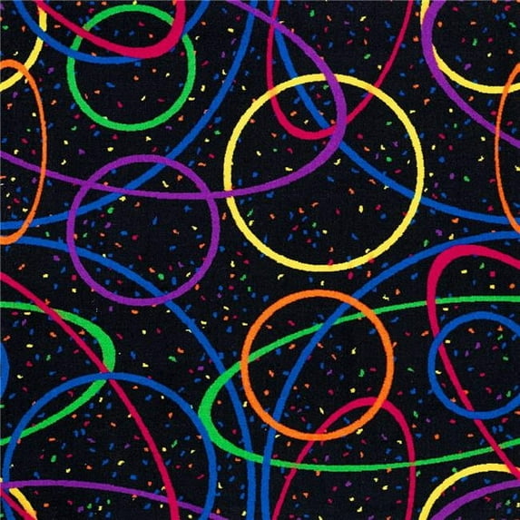 Joy Carpets 450R 12 x 6 ft. Neon Lights Rectangle Looped Fluorescent Area Rug Multicolor