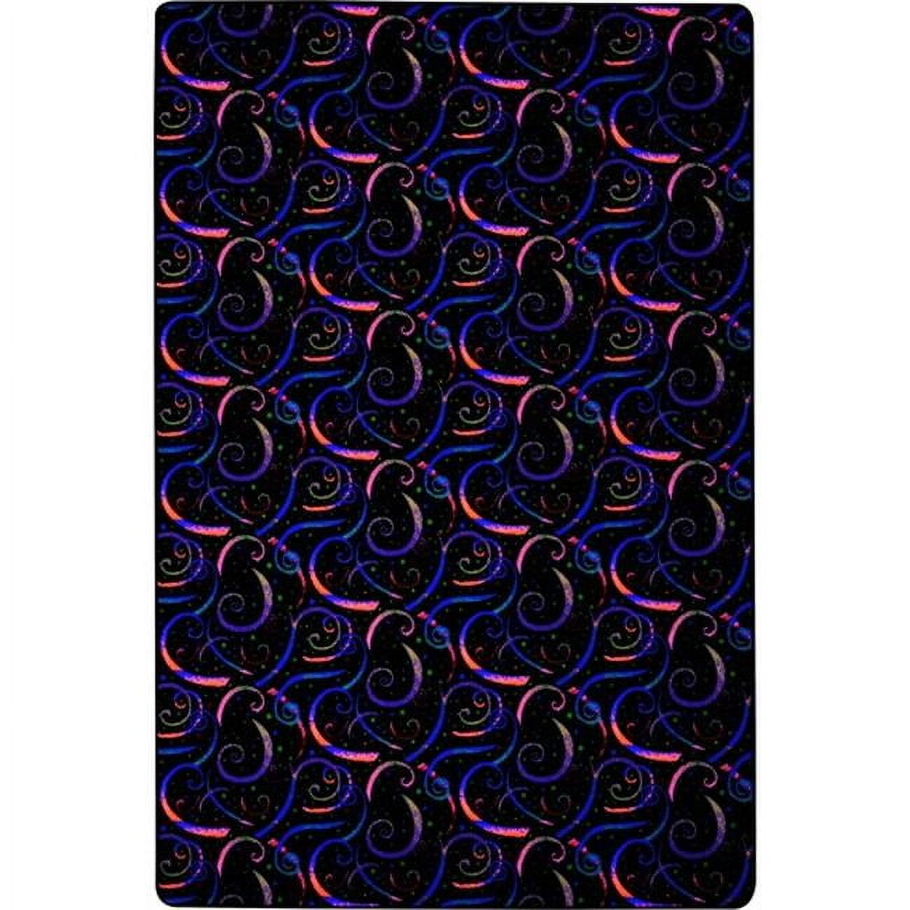 Dynamic Black Synthetic 12' x 6' Easy-Care Stain-Resistant Area Rug