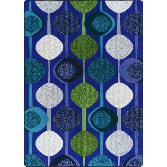 Joy Carpets 5 ft. 4 in. x 7 ft. 8 in. String Along Rectangle Area Rug Violet