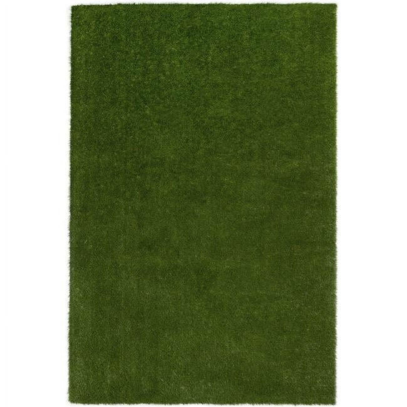 Green 6' x 9' Synthetic Tufted Washable Area Rug