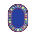 thumbnail image 1 of Alphabet Spots 7'8" x 10'9" Oval area rug in color Multi, 1 of 1