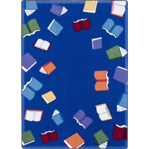 Joy Carpets  7 ft. 8 in. x 10 ft. 9 in. Fly Away with Reading Area Rug Multi Color