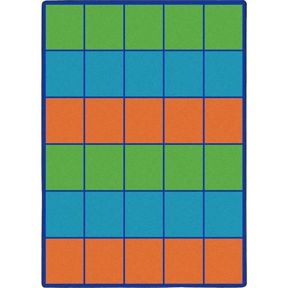 Joy Carpets  7 ft. 8 in. x 10 ft. 9 in. Squares to Spare Area Rug Multi Color